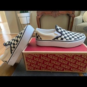 Vans 7.5 platform slip-ons!